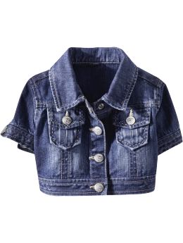 BabyGap: Denim cropped jacket - denim