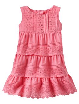 BabyGap: Tiered eyelet dress - apple blossom