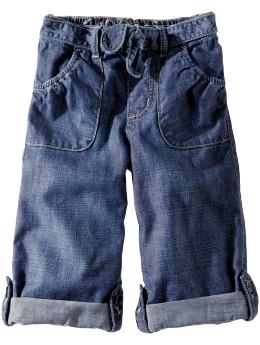 BabyGap: Denim roll-up pants - denim