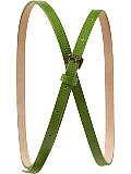 Women: Skinny lizard belt - pixie green