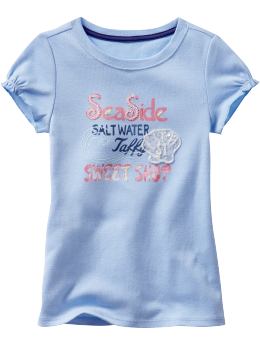 GapKids: Girly graphic T - wind blue