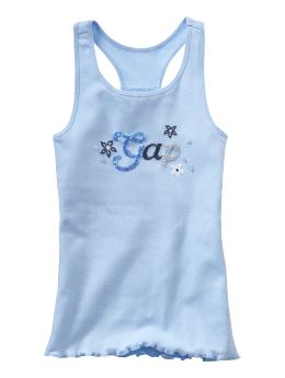 GapKids: Graphic racerback tank - wind blue