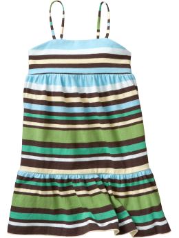 BabyGap: Striped ruffle dress - blue stripe