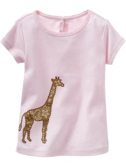 BabyGap: Crochet trimmed graphic T - pink