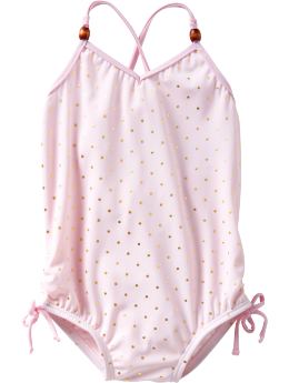 BabyGap: Beaded polka-dot one-piece - pink