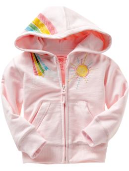 BabyGap: Rainbow surf hoodie - pink