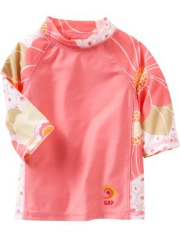 BabyGap: Girly floral rash guard - apple blossom