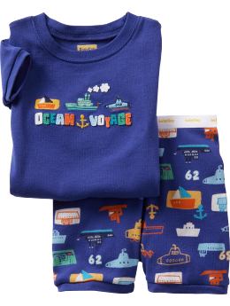 BabyGap: Ocean voyage short sleep set - campus blue