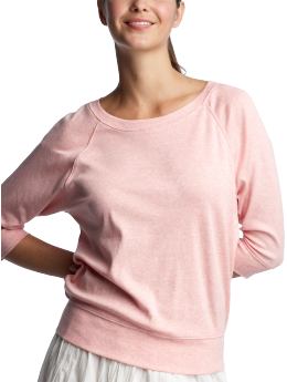Women: 3/4-sleeved raglan sweatshirt - pink heather