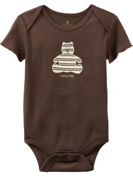 BabyGap: Organic Brannan bear bodysuit - chocolate raspberry