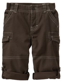 BabyGap: Flap pocket roll-up pants - fudge brownie