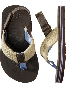 BabyGap: Embrossed flip-flops - khaki