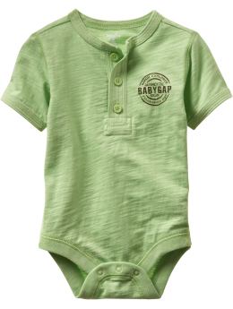 BabyGap: Safari henley slub bodysuit - margarita