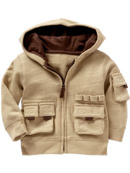 BabyGap: Cargo zip-up hoodie - cargo khaki