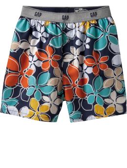 GapKids: Hibiscus boxers - raw indigo