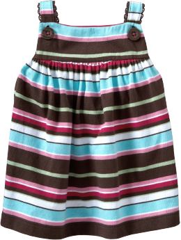 BabyGap: Shirred button tank - chocolate raspberry stripe