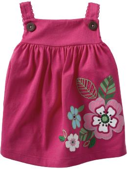 BabyGap: Shirred button tank - pink hibiscus