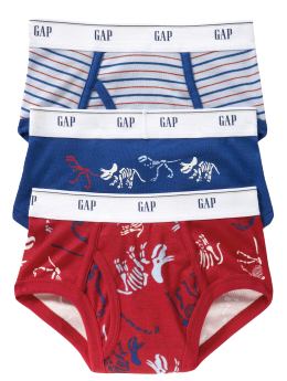 GapKids: Dinosaur briefs (3-pack) - admiral red