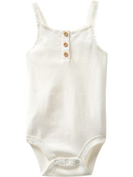 BabyGap: Crochet-trimmed strappy bodysuit - off white