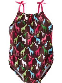 BabyGap: Giraffe one-piece - choc rasp giraffe