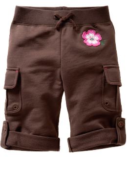BabyGap: Tropical flower roll-up pants - chocolate raspberry