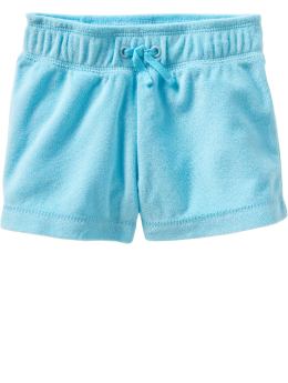 BabyGap: Shirred pocket terry shorts - turquoise