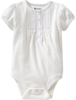 BabyGap: Ruffle bib bodysuit - off white