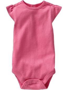 BabyGap: Flutter bodysuit - coral