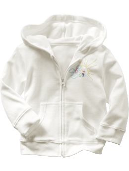 BabyGap: Sunny logo zip up hoodie - off white