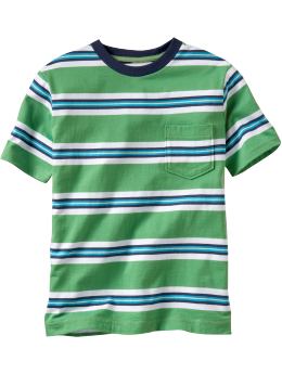 GapKids: Striped ringer T - fresh grass