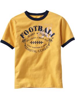 GapKids: Sueded sporty graphic ringer T - golden