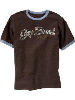GapKids: Sueded safari ringer T - fudge brownie