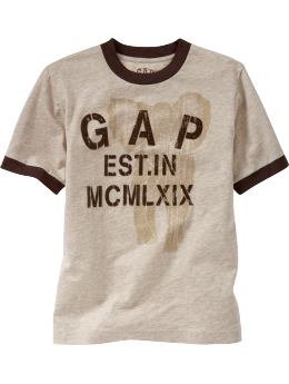 GapKids: Sueded safari ringer T - oatmeal heather