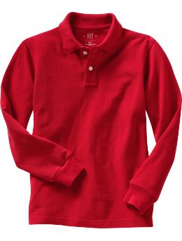 GapKids: Solid pique polo - admiral red