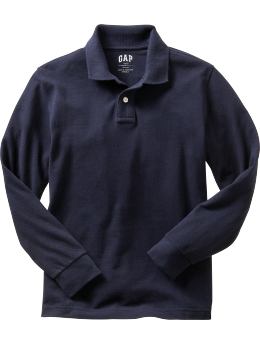 GapKids: Solid pique polo - blue galaxy