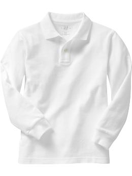 GapKids: Solid pique polo - white