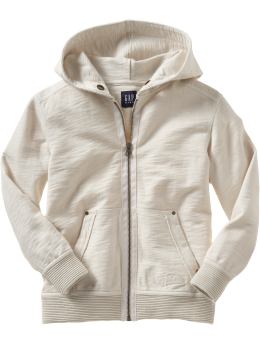 GapKids: Slub zip-up hoodie - beach pebble