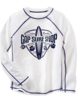 GapKids: Raglan rash guard - white
