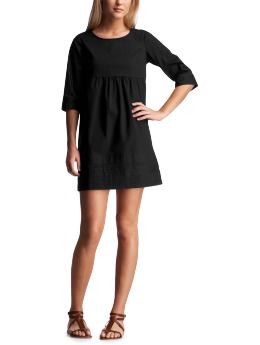 Women: Short empire dress - black