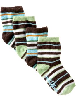BabyGap: Multi-striped socks (2-pack) - brown stripe