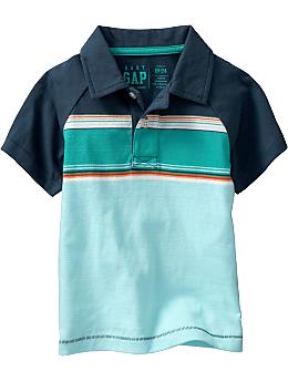 BabyGap: Raglan striped chest polo - blue heaven