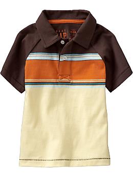 BabyGap: Raglan striped chest polo - havana yellow