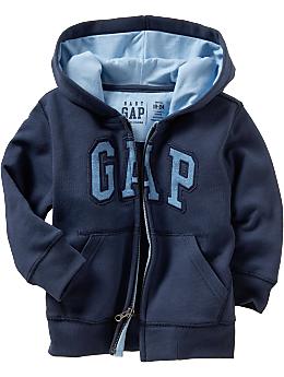 BabyGap: Arch logo zip-up hoodie - storm cloud