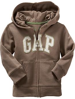 BabyGap: Arch logo zip-up hoodie - cocoa brown