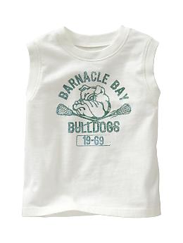 BabyGap: Sporty muscle T - off white