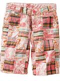 GapKids: Patchwork Bermuda shorts - apple blossom