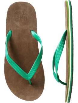 Men: Rubber sueded flip flop - island palm