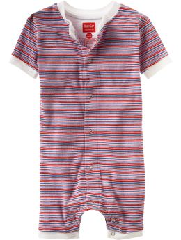 BabyGap: Multi-striped romper - bird of paradise