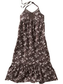 GapKids: Crochet printed patio dress - fudge brownie