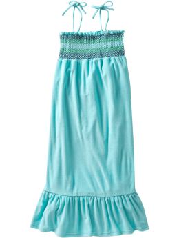 GapKids: Smocked terry patio dress - splash blue